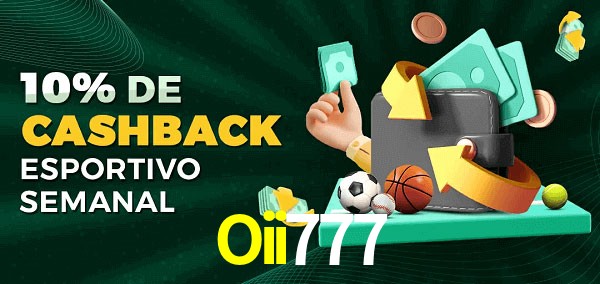 10% de bônus de cashback na Oii777